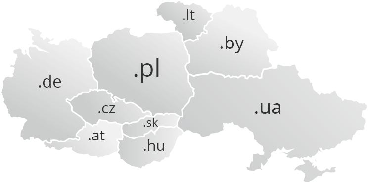 Domena najwyższego poziomu Przykładu krajów, które używają domen najwyższego poziomu.