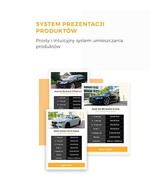 Moduł do prezentacji oferty wypożyczalni System prezentacji oferty wypożyczalni na stronie internetowej
